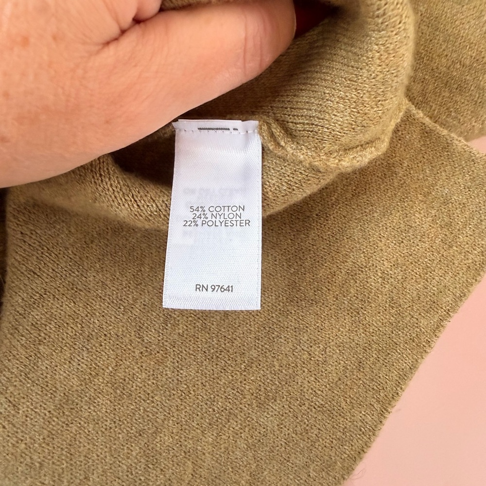 J. Jill Sage Green Turtleneck Sweater szXL - Picture 5 of 6